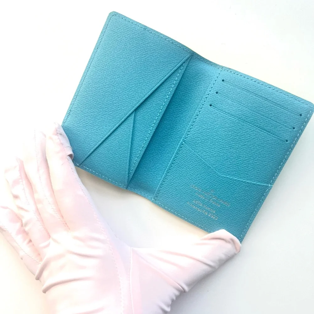 🔥 LOUIS VUITTON Pocket Organizer in bright yellow and blue.